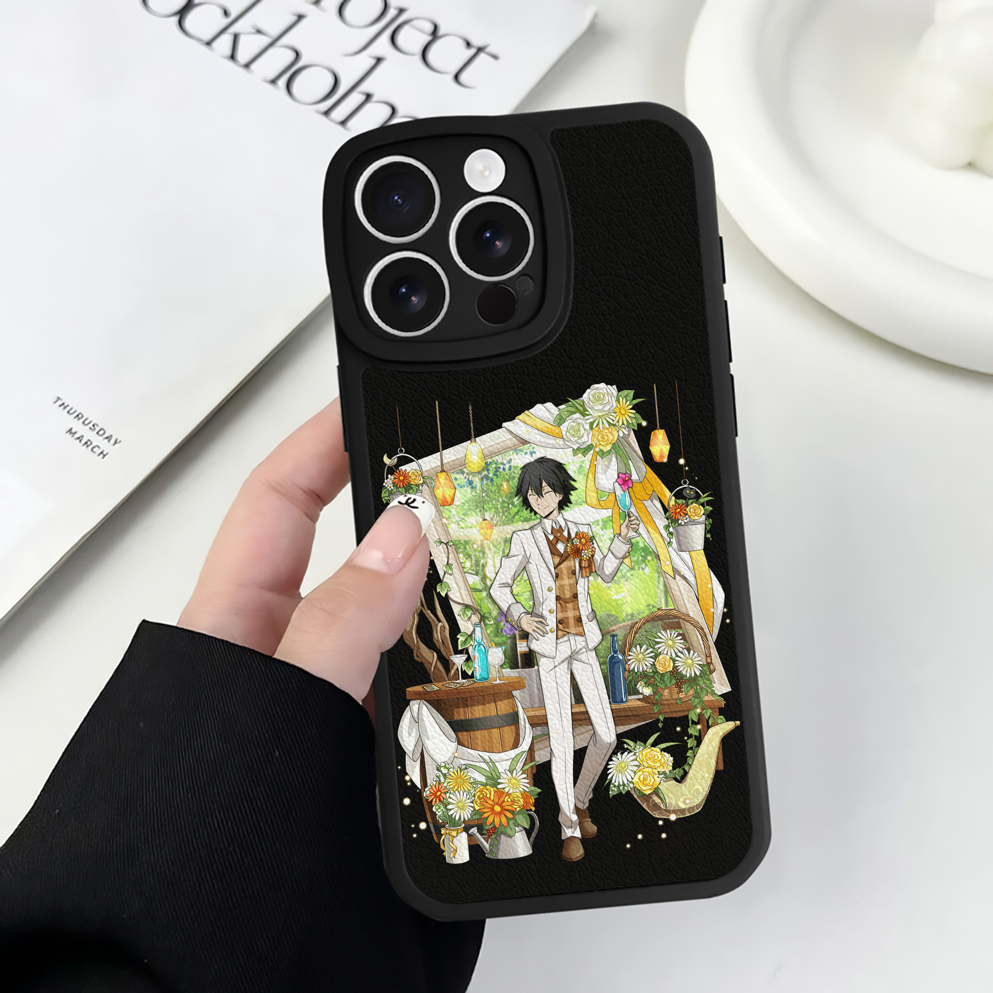 （画像用） 文豪ストレイドッグス Bungo Stray Dogs 【iPhone 16シリーズ対応】シリコンスマホケース（レザー調） 材質：シリコン